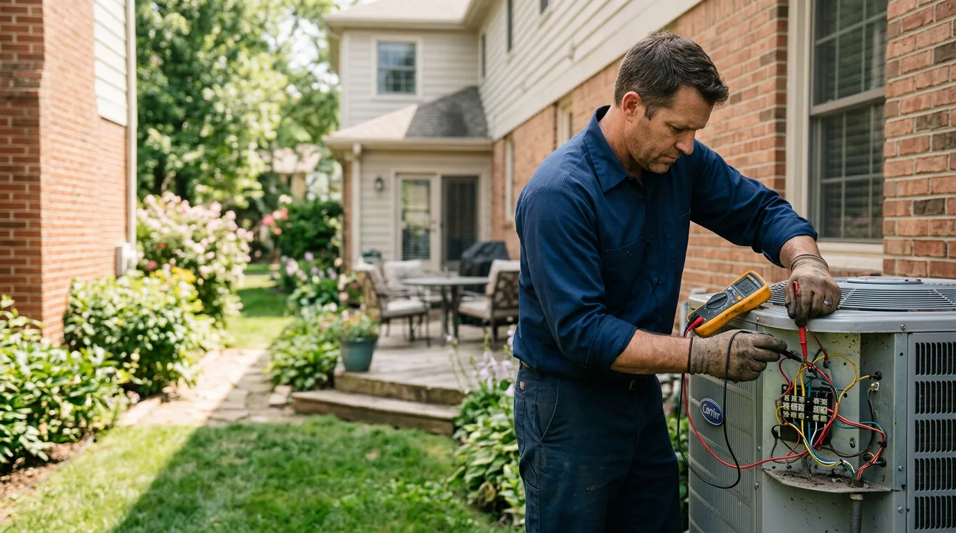 HVAC technician working near Leeds, NY